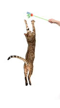 Load image into Gallery viewer, cat jumping to cat mylar toy